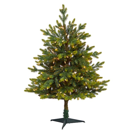 3ft. Pre-Lit North Carolina Fir Artificial Christmas Tree with Clear LED Lights
